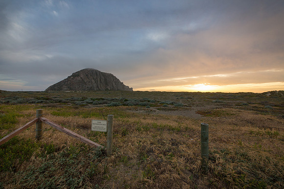 Morro Bay Rock Over the Dunes