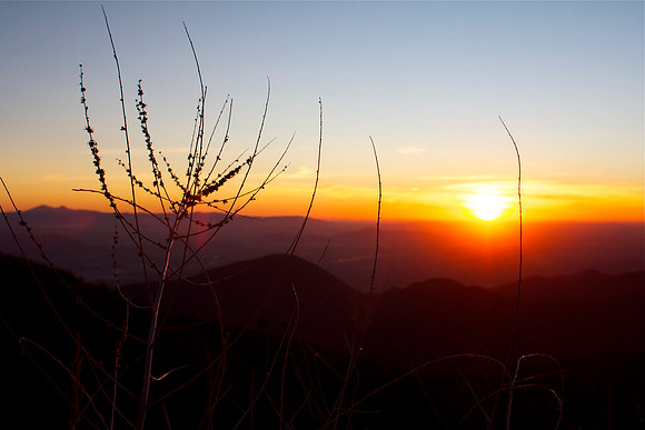 Sunset Out of the Mountains